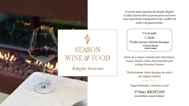 Lidio Carraro Season Wine & Food IV JULHO